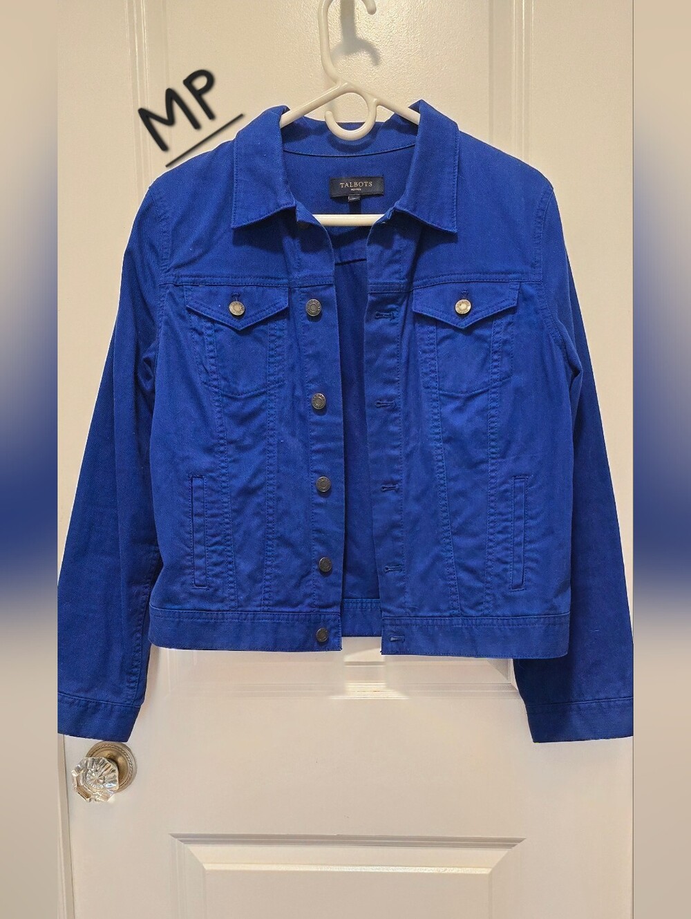 Talbots MP Royal Blue Jean Denim Jacket. EUC